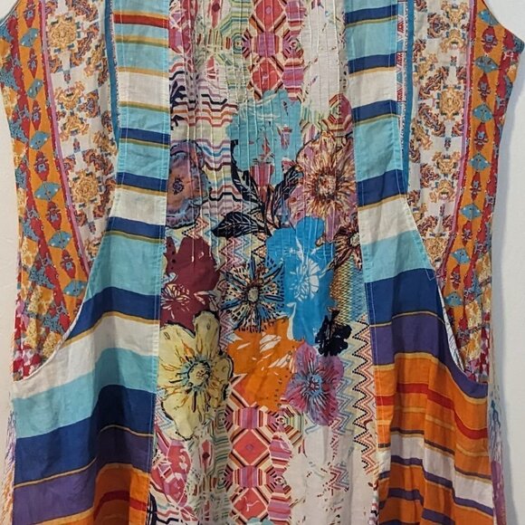 Ruby Yaya Patchwork Print Floral Sundress Boho Festival Hippie Dopamine Dressing - Picture 5 of 6